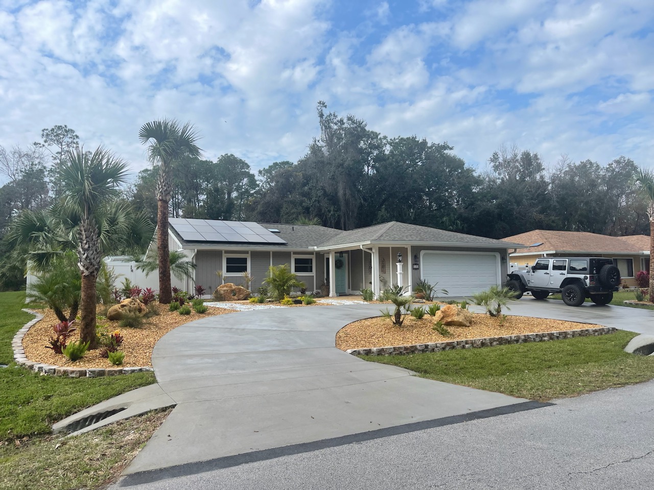 Landscape Renourishment with Rock Garden and Pavers